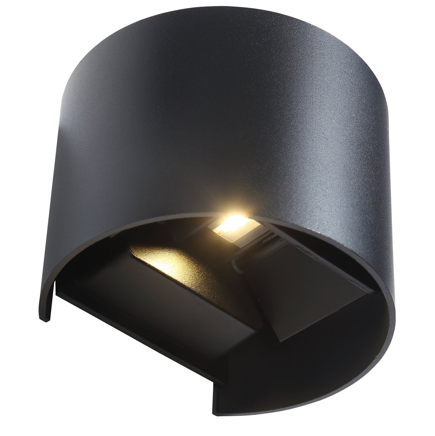Stilfuld Runde LED Væglampe 6W IP65 - Elegant Sort Design