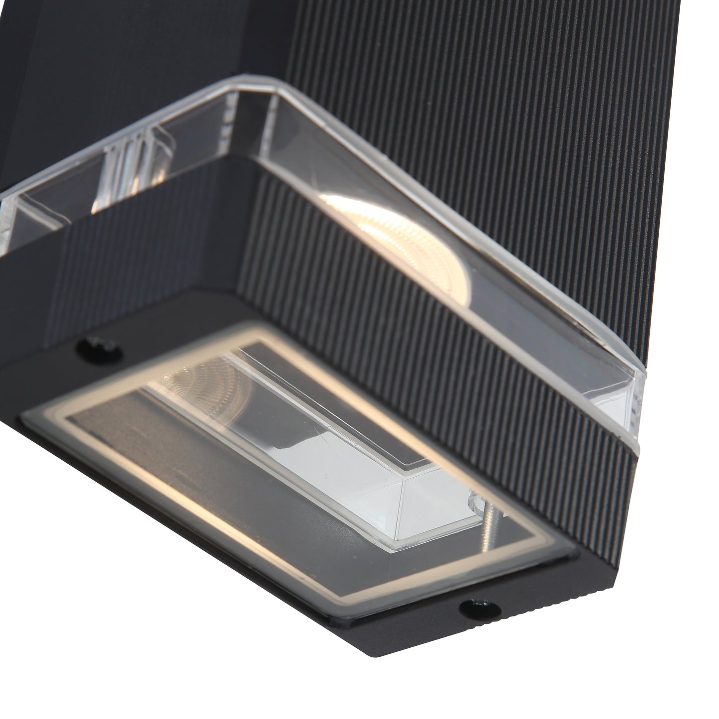 Stilfuld Udendørs Væglampe i Sort med LED-lys – Dawn Kvadratisk Design