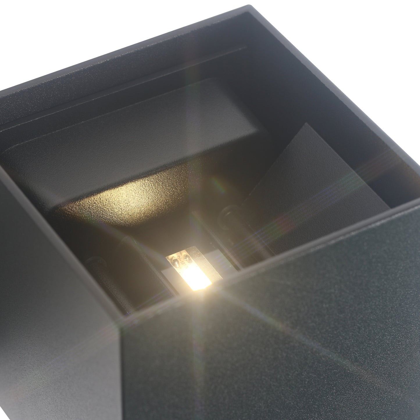 Udendørs LED Væglampe 12W IP65 – Støjsvag og Holdbar i Sort