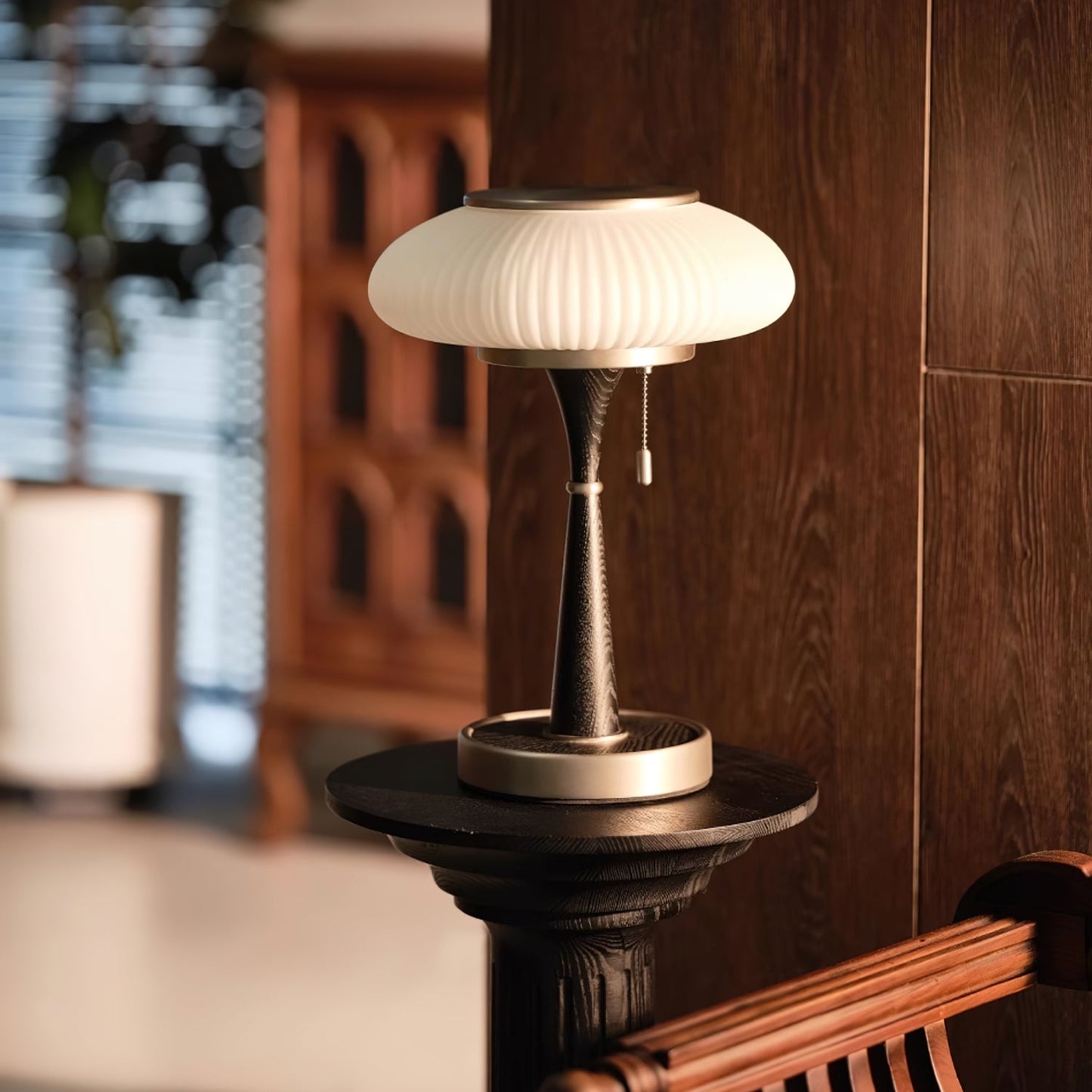 Matsutake Glow – Elegant Bordlampe i Svampeinspireret Design til Moderne Indretning