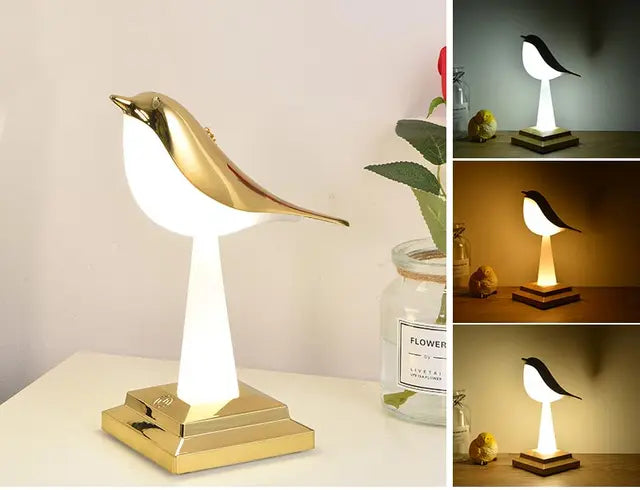 MissBird V2 – Unik Bordlampe i Moderne Design med Eksklusivt Fugl-Motiv