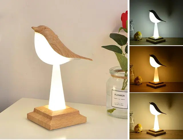 MissBird V2 – Unik Bordlampe i Moderne Design med Eksklusivt Fugl-Motiv