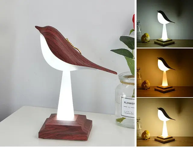 MissBird V2 – Unik Bordlampe i Moderne Design med Eksklusivt Fugl-Motiv