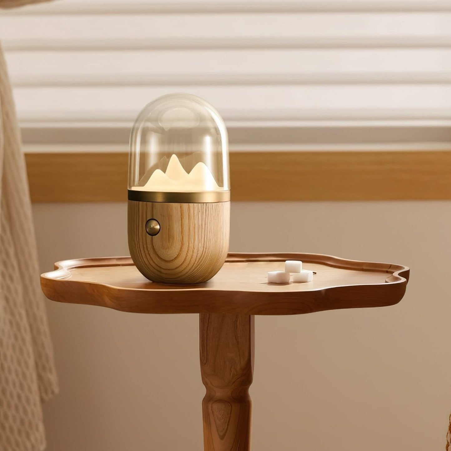 Bjergtop Glow – Unik Natbordslampe i Naturinspireret Design til Hygge og Stemning