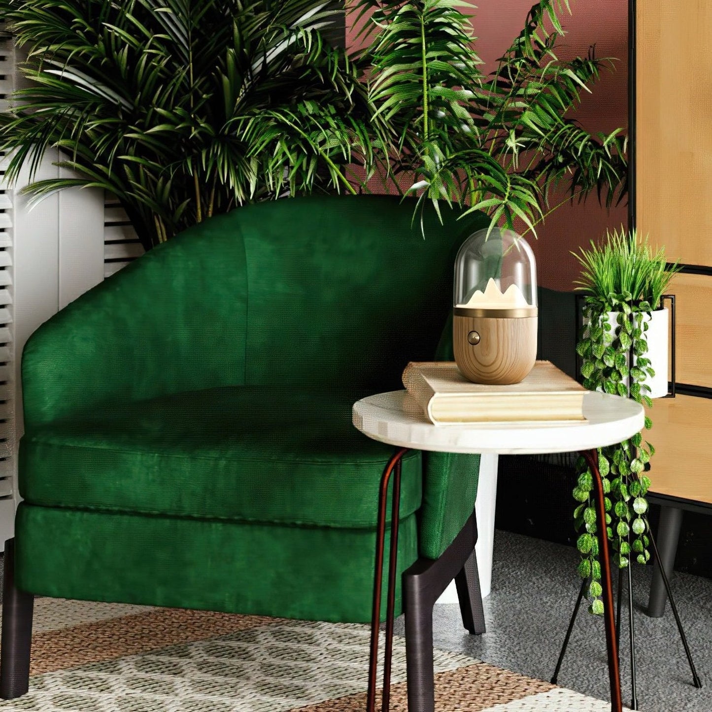 Bjergtop Glow – Unik Natbordslampe i Naturinspireret Design til Hygge og Stemning