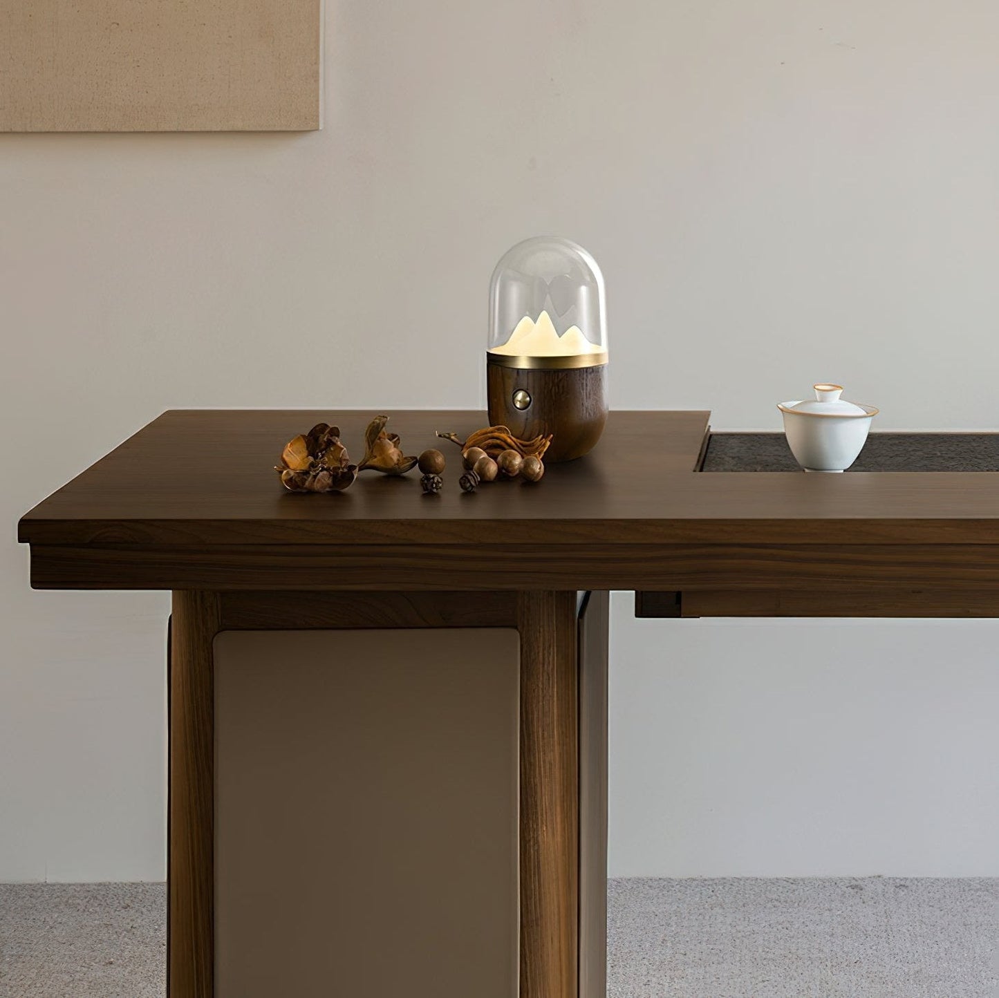 Bjergtop Glow – Unik Natbordslampe i Naturinspireret Design til Hygge og Stemning