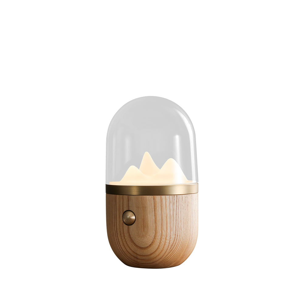 Bjergtop Glow – Unik Natbordslampe i Naturinspireret Design til Hygge og Stemning