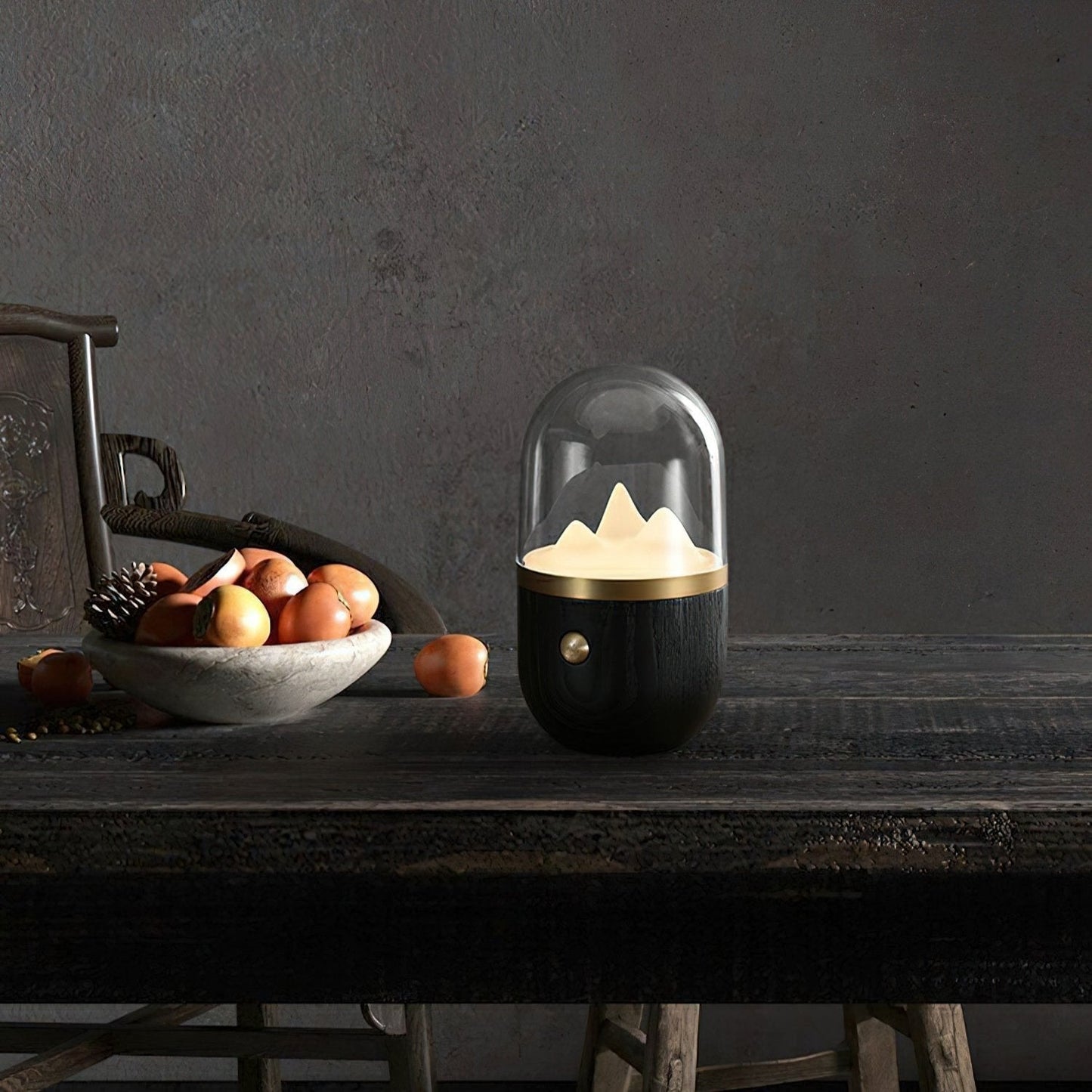 Bjergtop Glow – Unik Natbordslampe i Naturinspireret Design til Hygge og Stemning