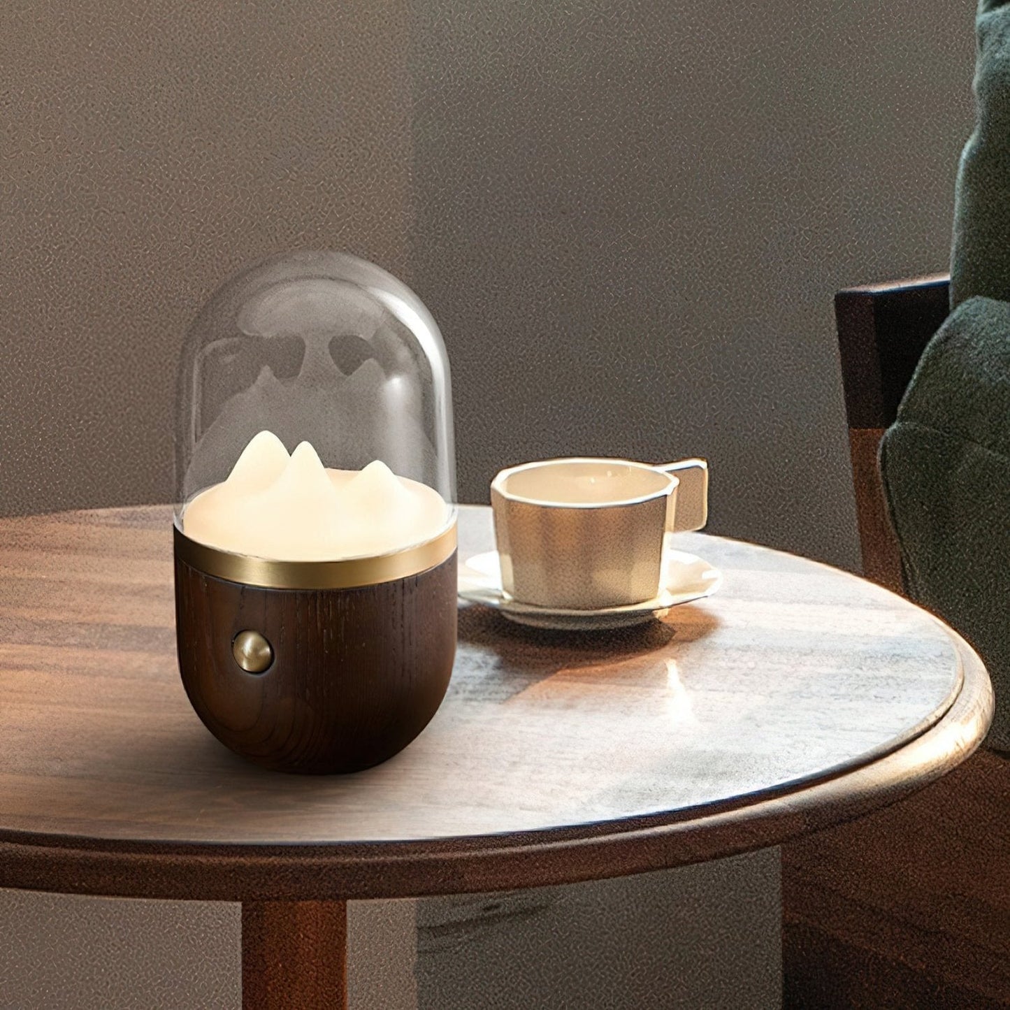 Bjergtop Glow – Unik Natbordslampe i Naturinspireret Design til Hygge og Stemning