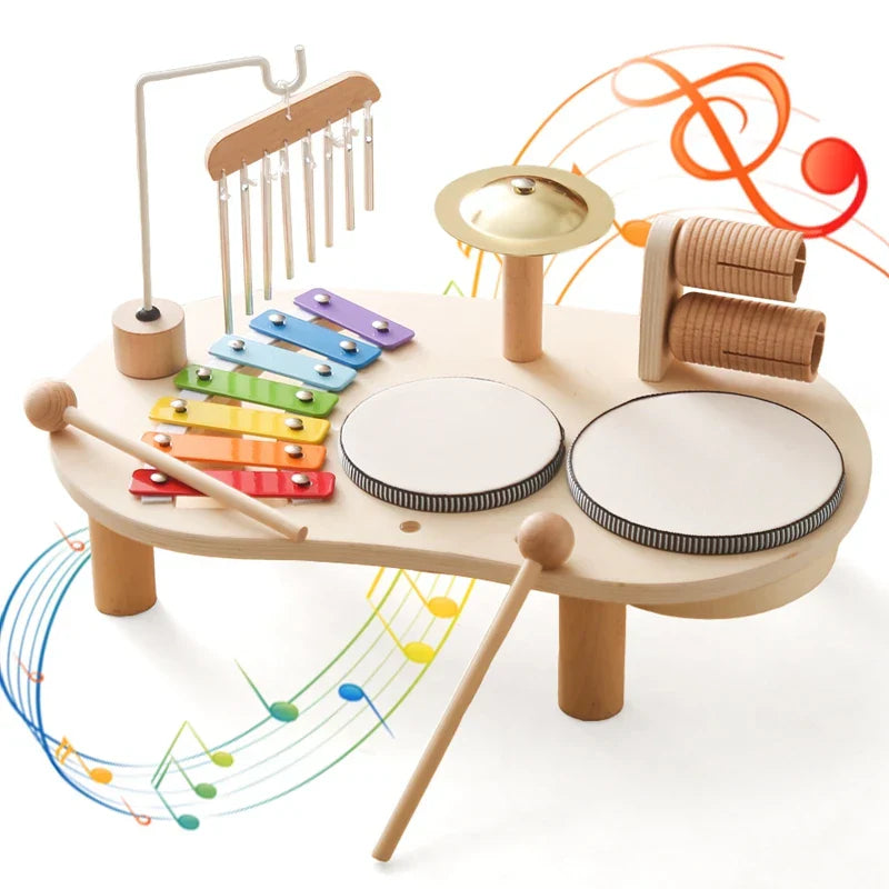 TinyTunes Sæt – Musiklegetøj til Babyer | Træinstrumenter til Leg & Læring