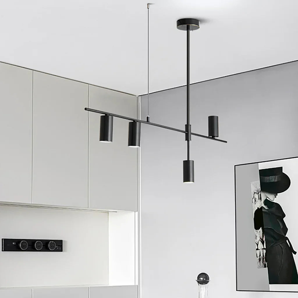 Noreen moderne lysekrone med lang liner – Elegant stilfuld loftslampe til stue, køkken og spisestue