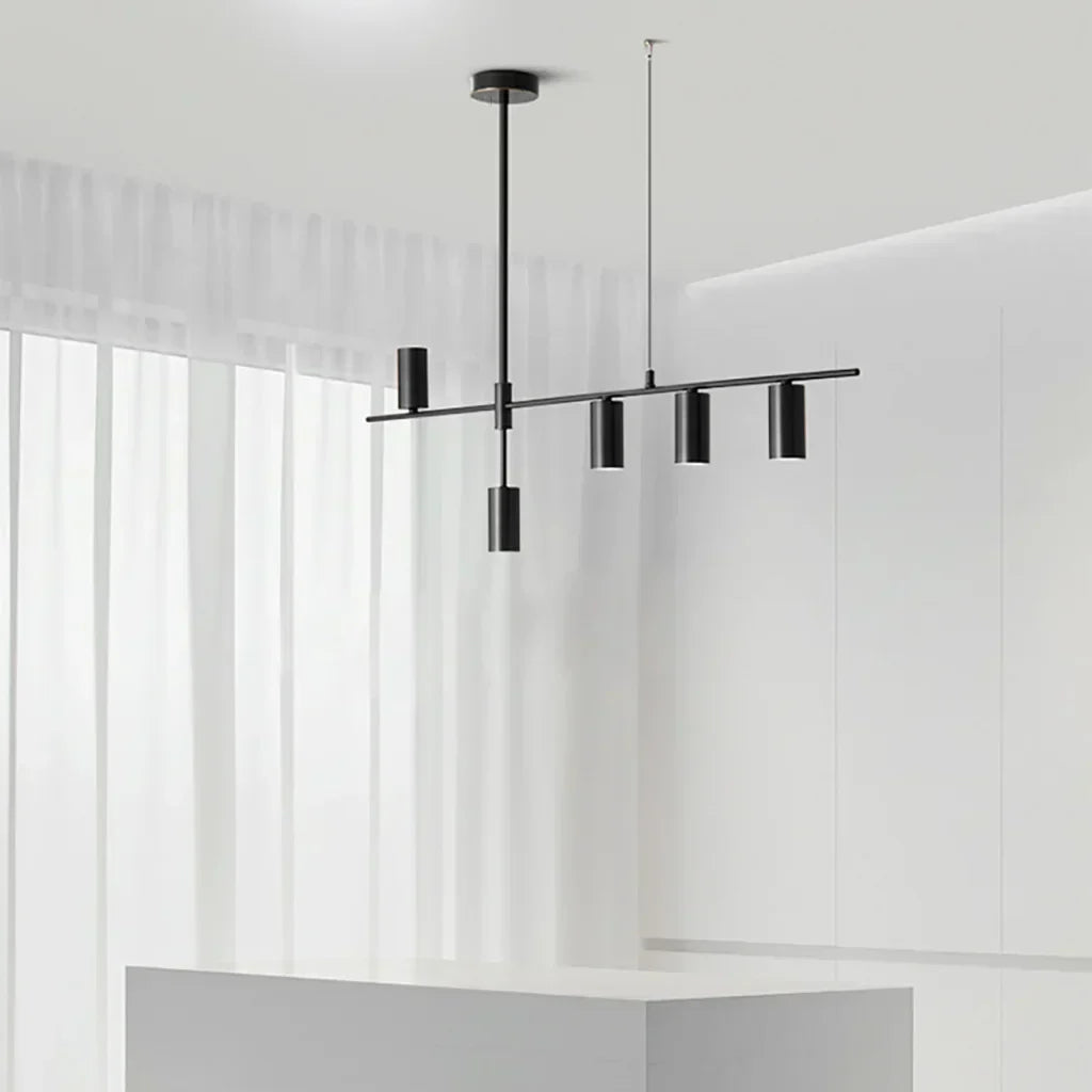 Noreen moderne lysekrone med lang liner – Elegant stilfuld loftslampe til stue, køkken og spisestue