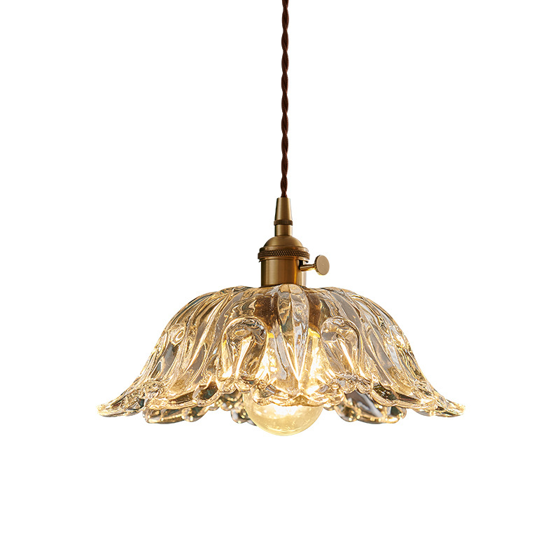 FloraGlass – Elegant Pendellampe i Glasblomst Design til Spisestue og Stue