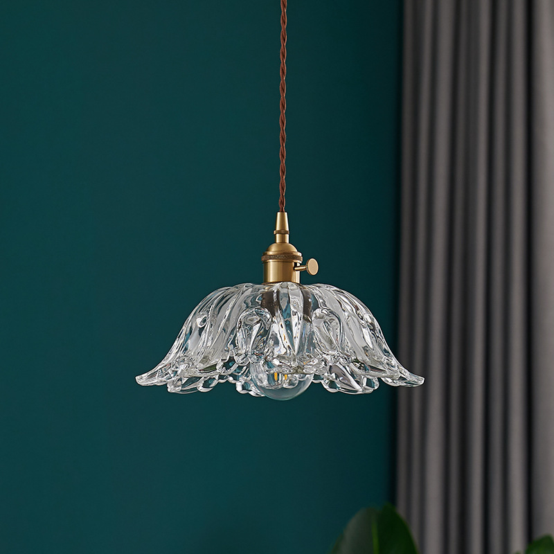FloraGlass – Elegant Pendellampe i Glasblomst Design til Spisestue og Stue