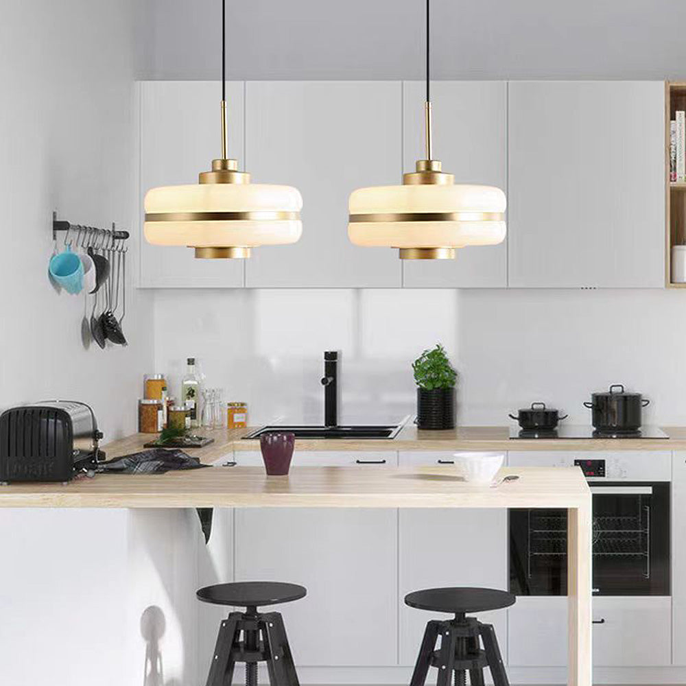 Nordisk Luksus Glaspendel – Elegant Loftlampe til Spisestue, Køkken og Stue
