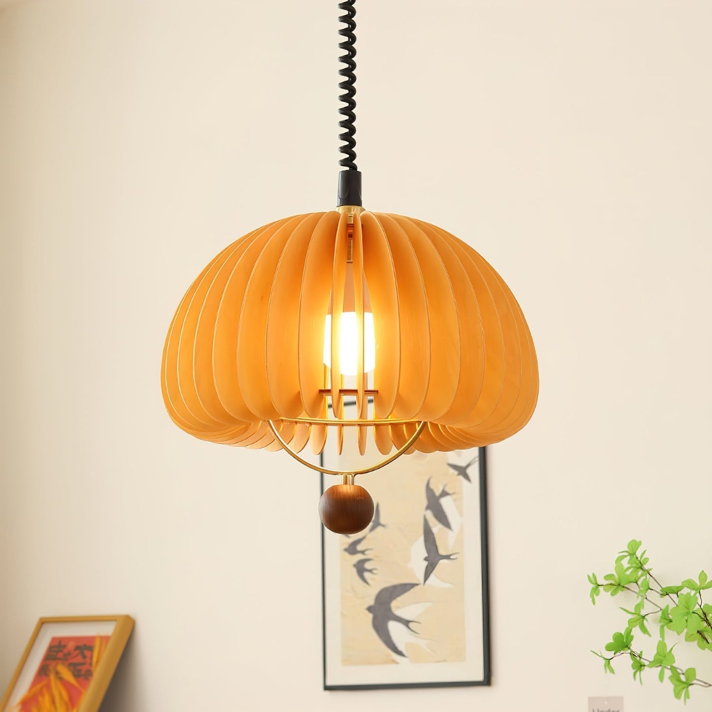 Pumpkin – Justerbar Pendellampe i Unikt Græskar Design til Spisestue og Stue