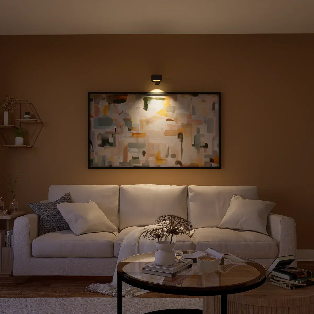 EasyStick Glow – Trådløs LED Væglampe med Nem Montering til Fleksibel Belysning Inde og Ude