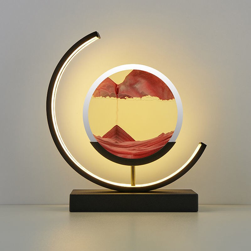 Sandlight Flow – Unik Bordlampe med Kviksand-Effekt til Moderne og Dekorativ Indretning