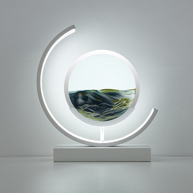Sandlight Flow – Unik Bordlampe med Kviksand-Effekt til Moderne og Dekorativ Indretning