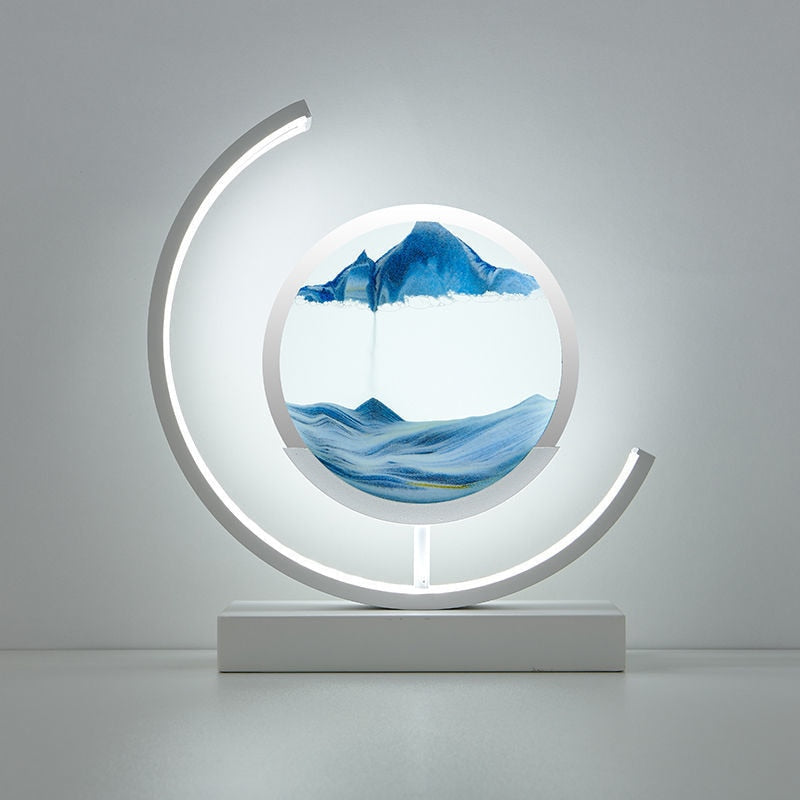 Sandlight Flow – Unik Bordlampe med Kviksand-Effekt til Moderne og Dekorativ Indretning