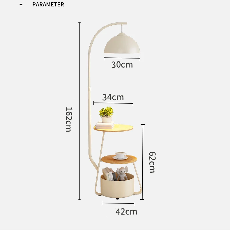 Nordisk lampebord – Moderne stilfuldt bord med integreret lampe til stue, soveværelse og kontor