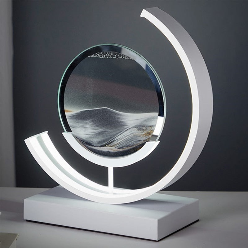 Sandlight Flow – Unik Bordlampe med Kviksand-Effekt til Moderne og Dekorativ Indretning