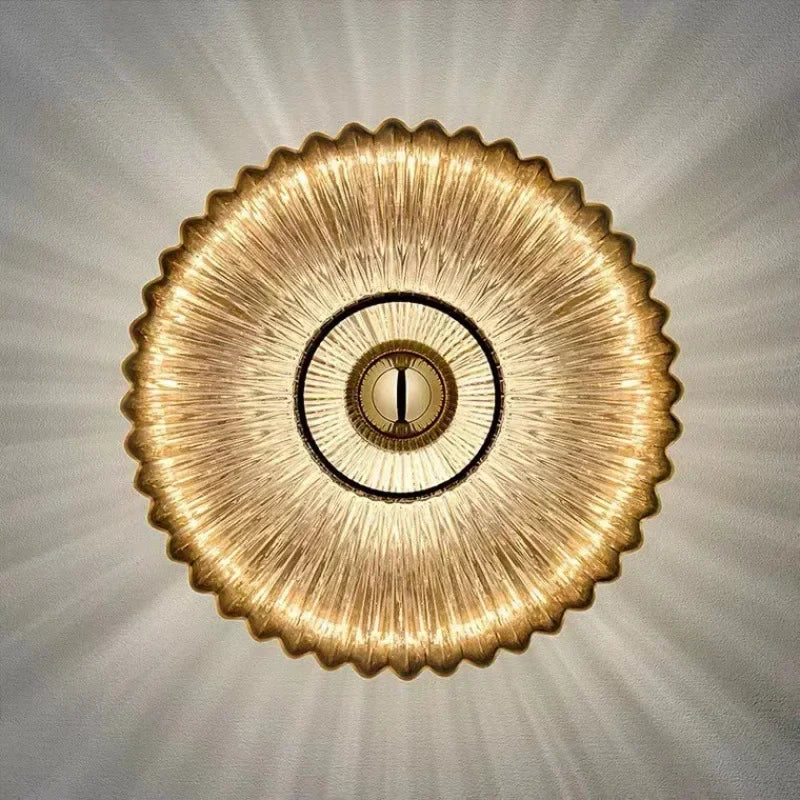 Elegance Glass - Uskøn glaskunst væglampe til elegant indendørsbelysning