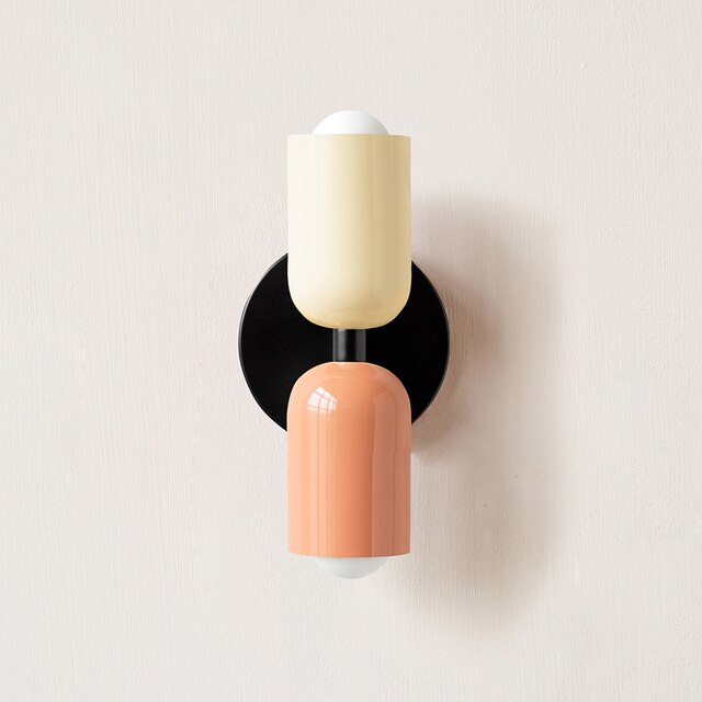 Elegant Creme LED Væglampe – Dobbelt Lys, Energiebesparende