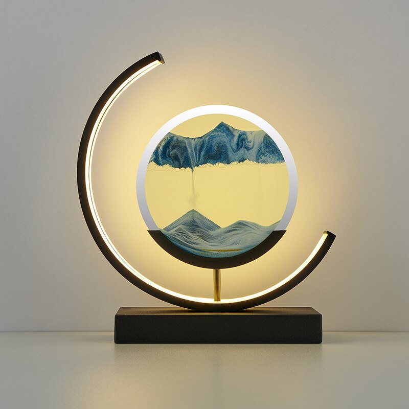 Sandlight Flow – Unik Bordlampe med Kviksand-Effekt til Moderne og Dekorativ Indretning
