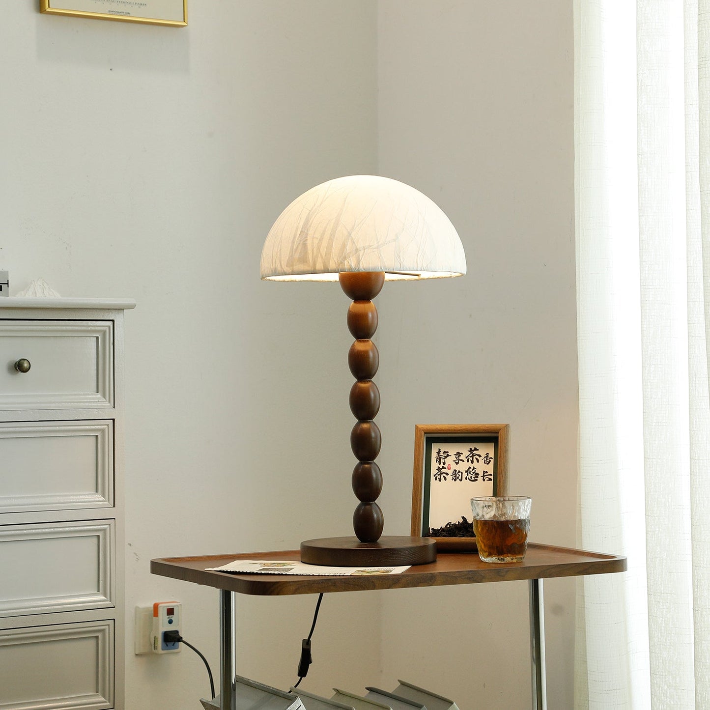 Satori bordlampe med papirskærm – Elegant moderne lampe til stue, soveværelse og kontor