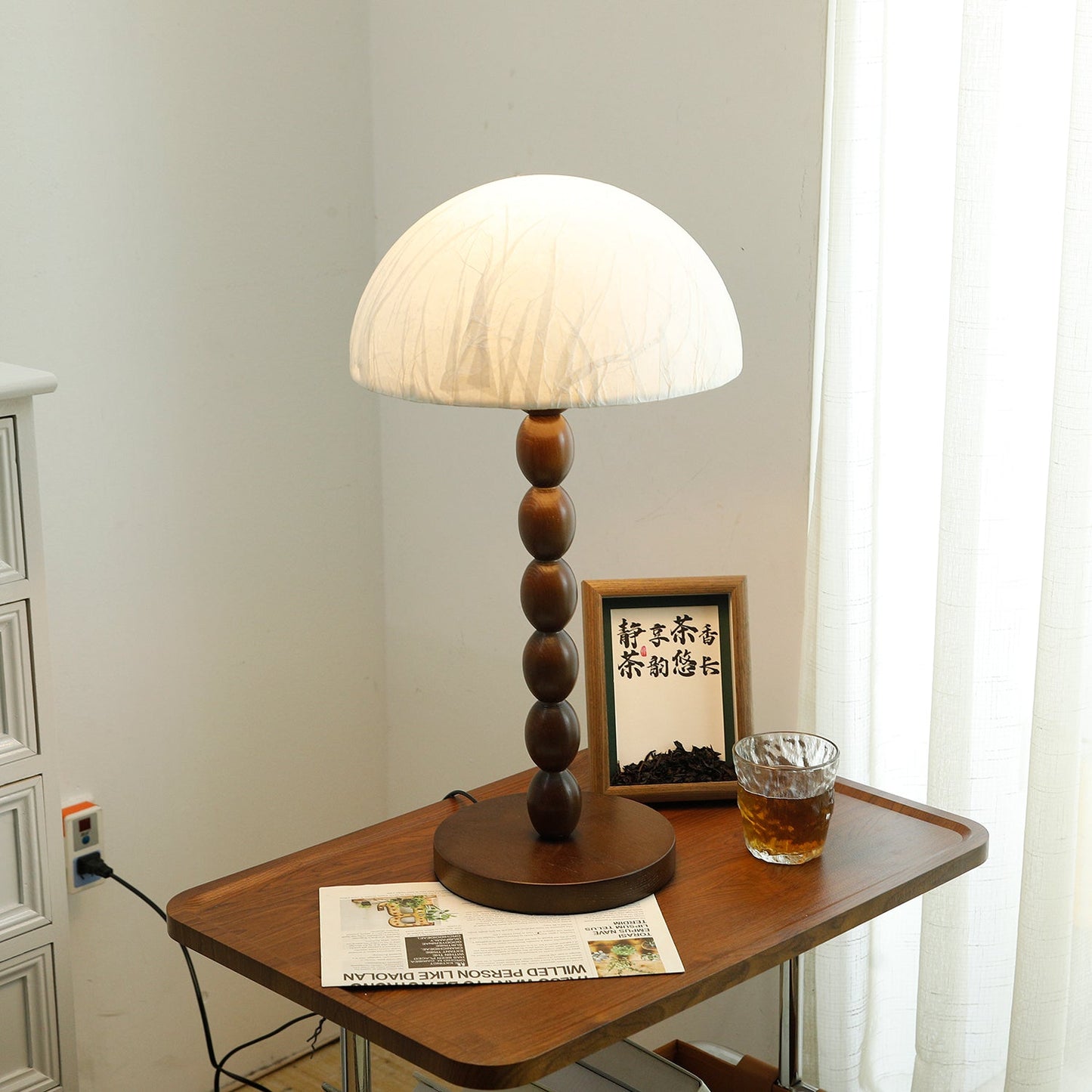 Satori bordlampe med papirskærm – Elegant moderne lampe til stue, soveværelse og kontor