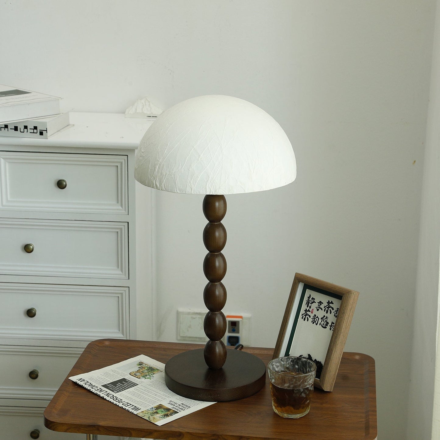 Satori bordlampe med papirskærm – Elegant moderne lampe til stue, soveværelse og kontor