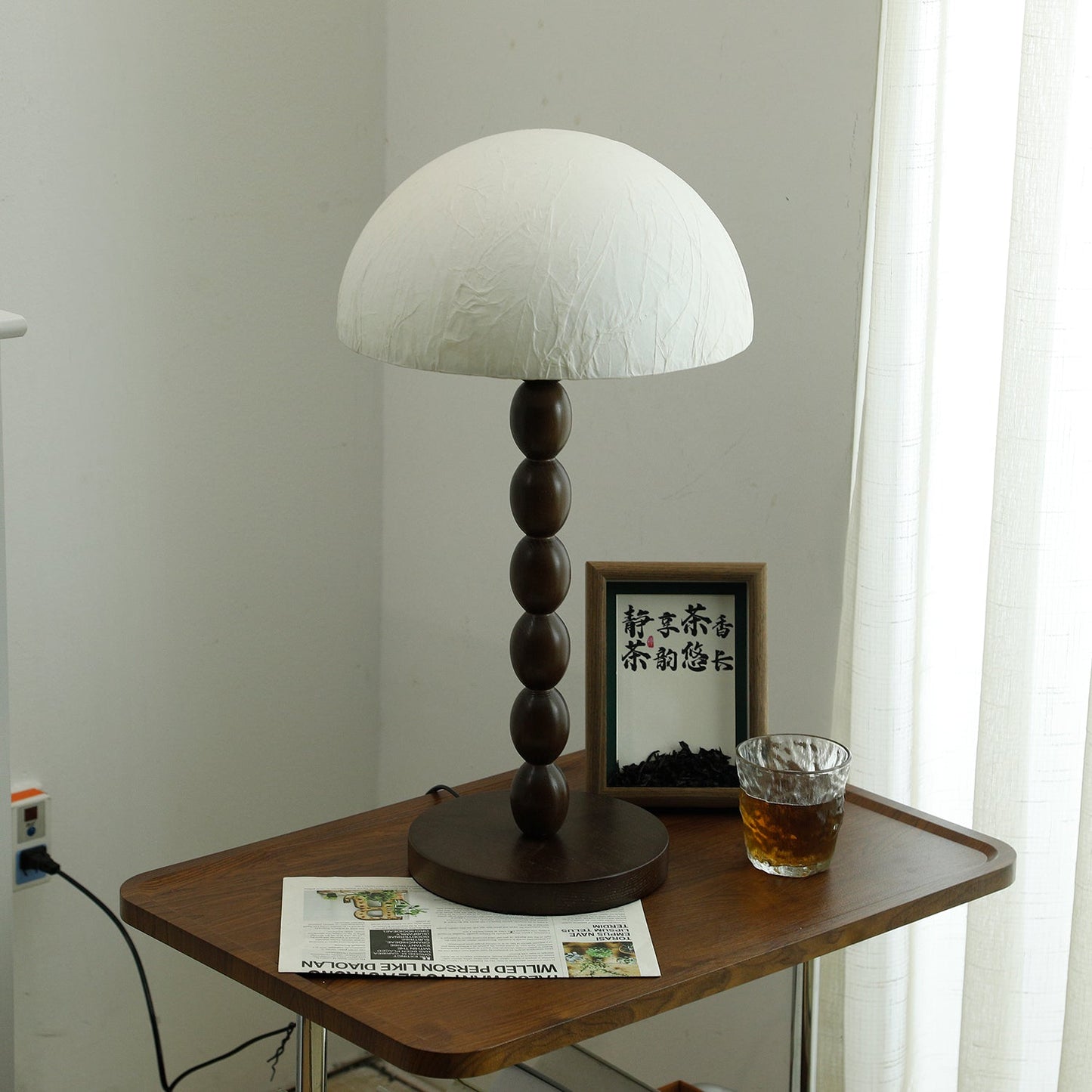 Satori bordlampe med papirskærm – Elegant moderne lampe til stue, soveværelse og kontor