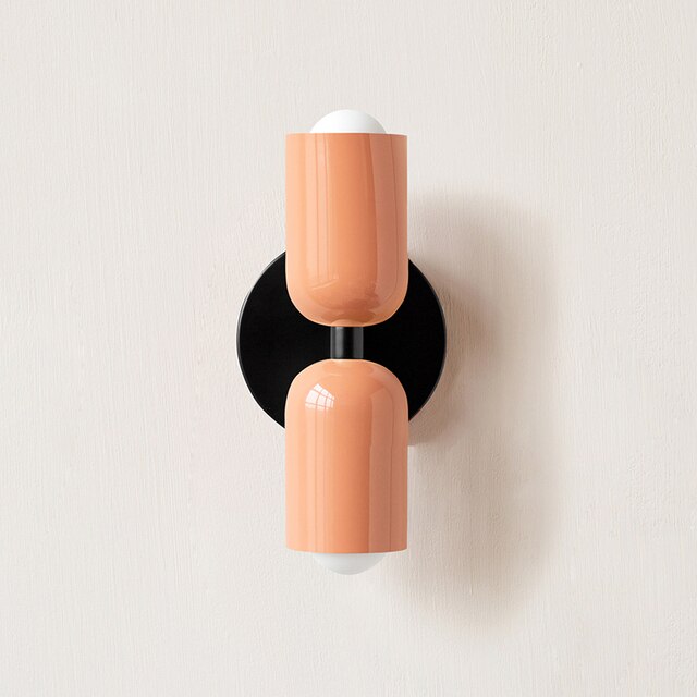 Elegant Creme LED Væglampe – Dobbelt Lys, Energiebesparende