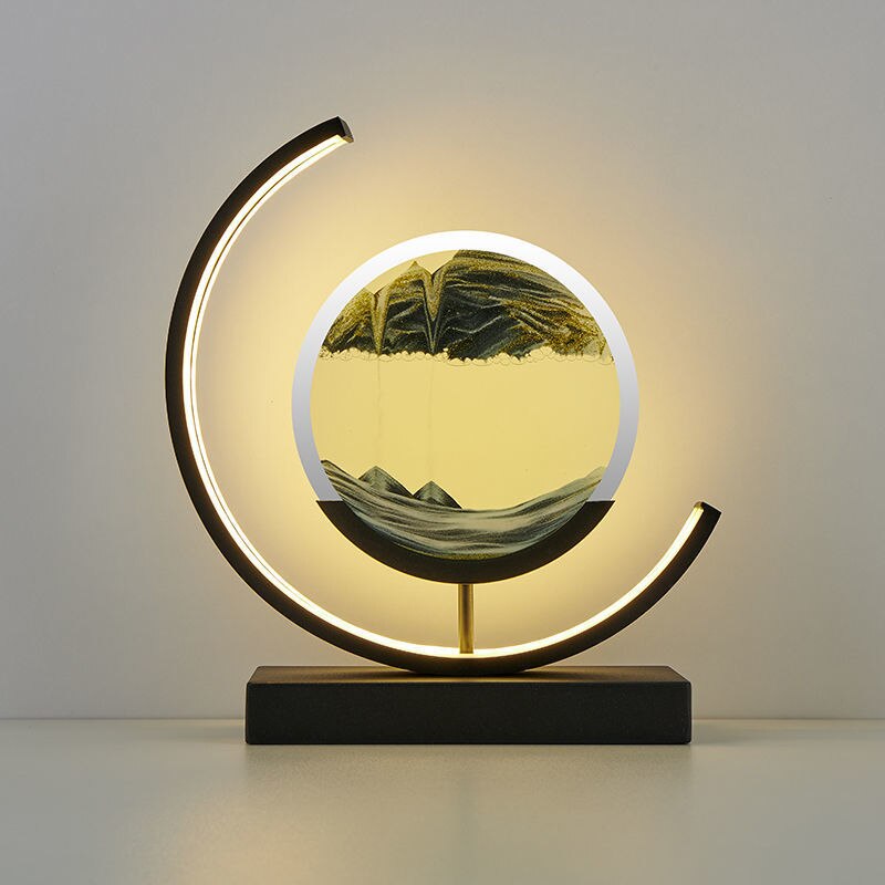Sandlight Flow – Unik Bordlampe med Kviksand-Effekt til Moderne og Dekorativ Indretning