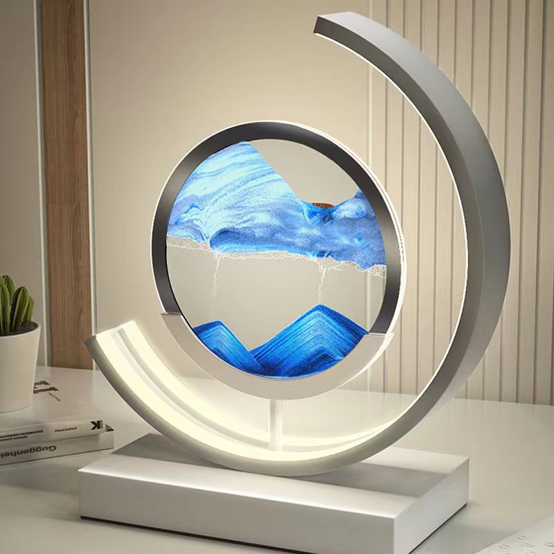 Sandlight Flow – Unik Bordlampe med Kviksand-Effekt til Moderne og Dekorativ Indretning