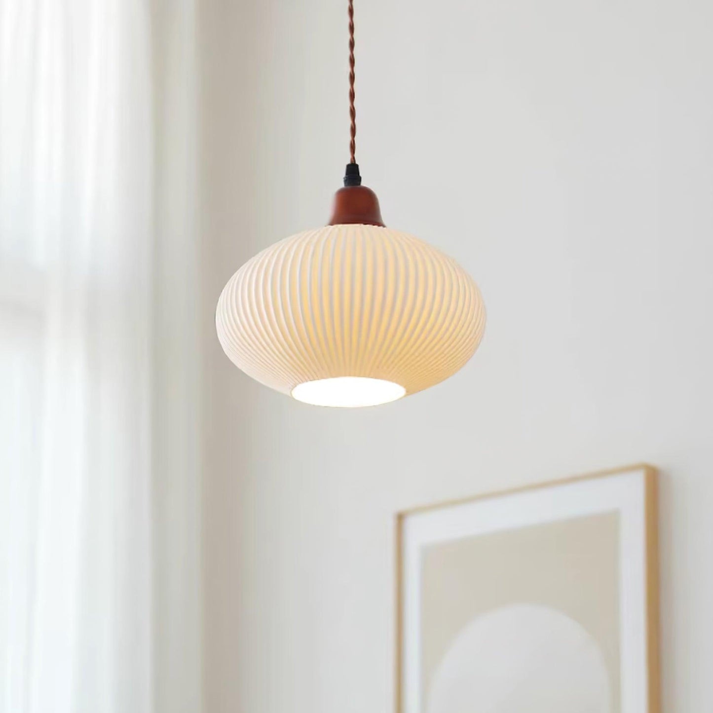 Sidra – Elegant Keramisk Pendellampe i Moderne Nordisk Design til Spisestue og Stue