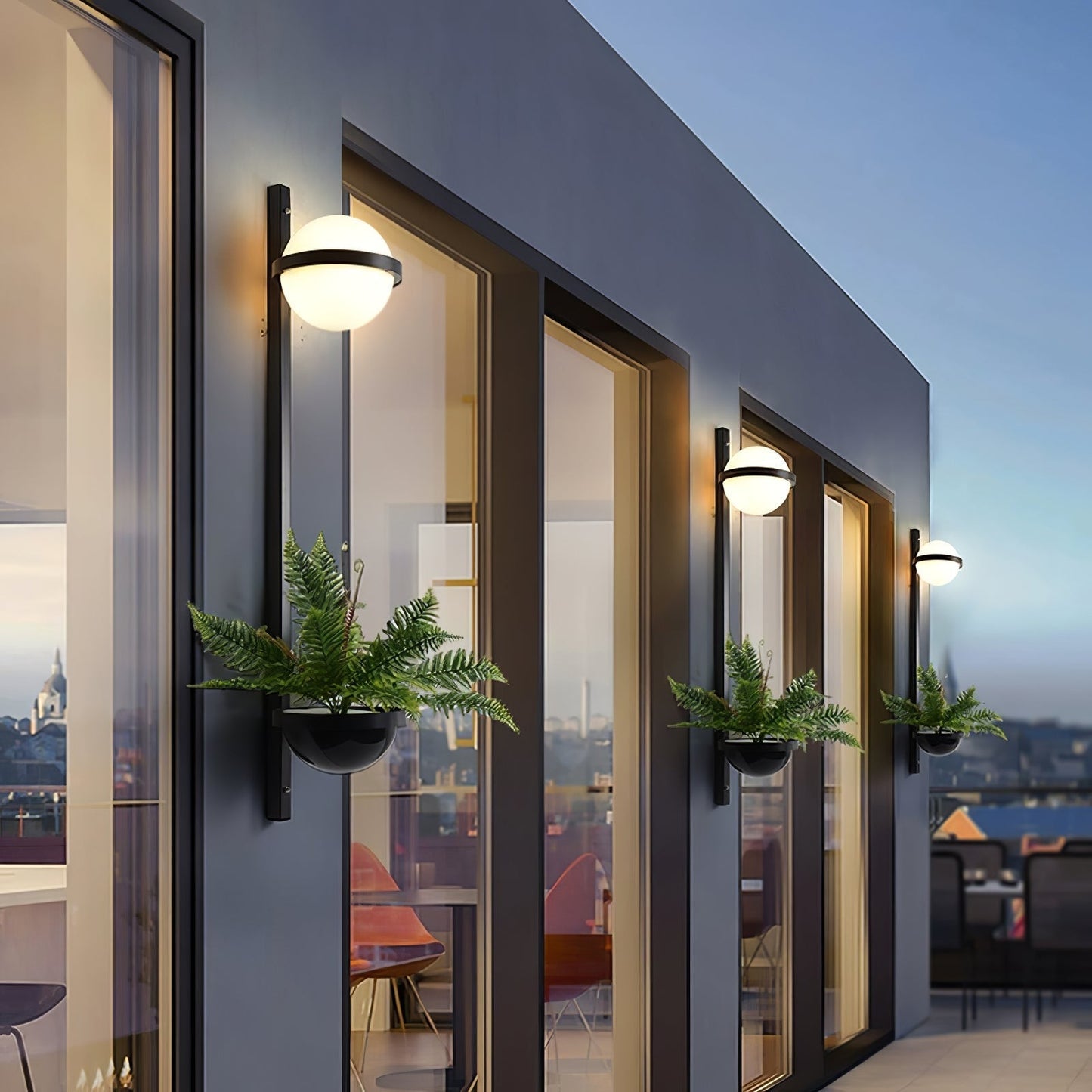 Solstice Glow – Elegant Udendørs Væglampe til Facade, Terrasse og Havebelysning