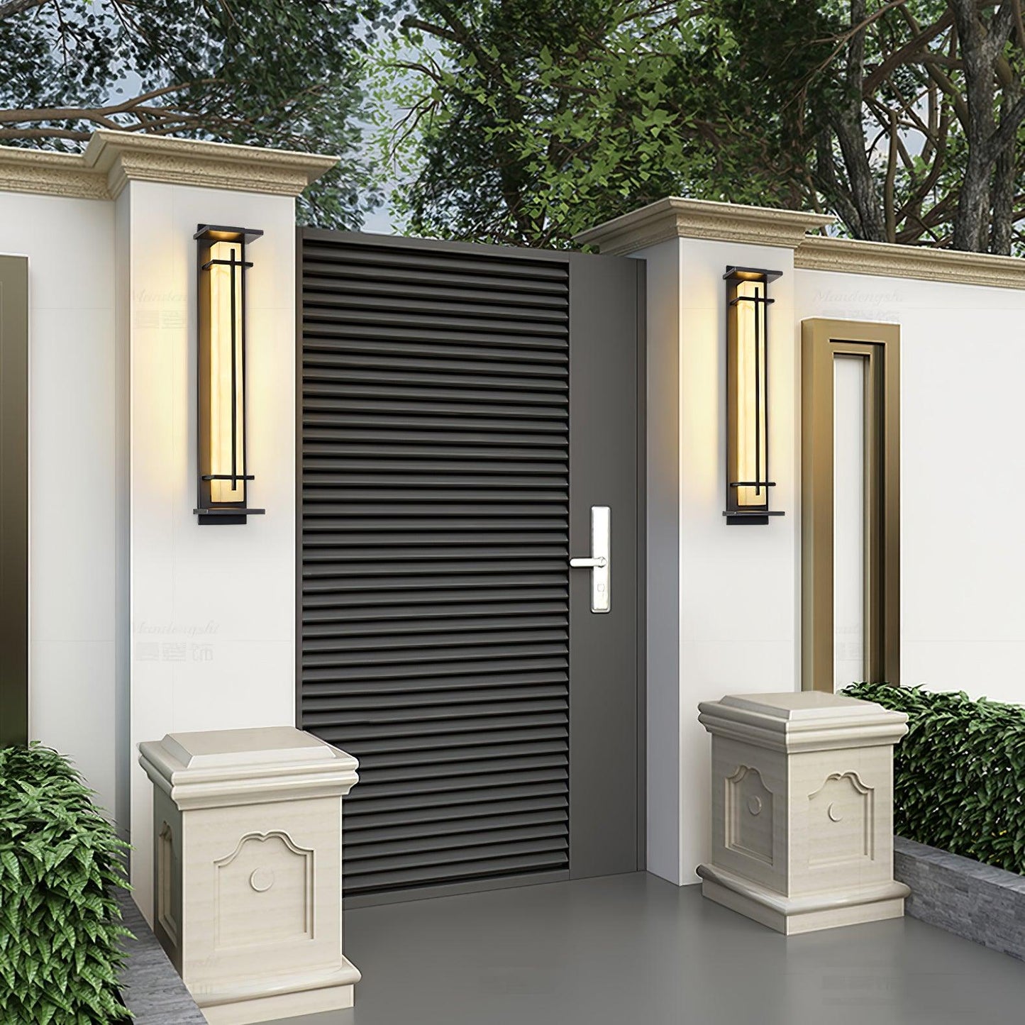 SquareGlow Outdoor – Firkantet Udendørs Væglampe i Moderne Design til Facade og Terrasse
