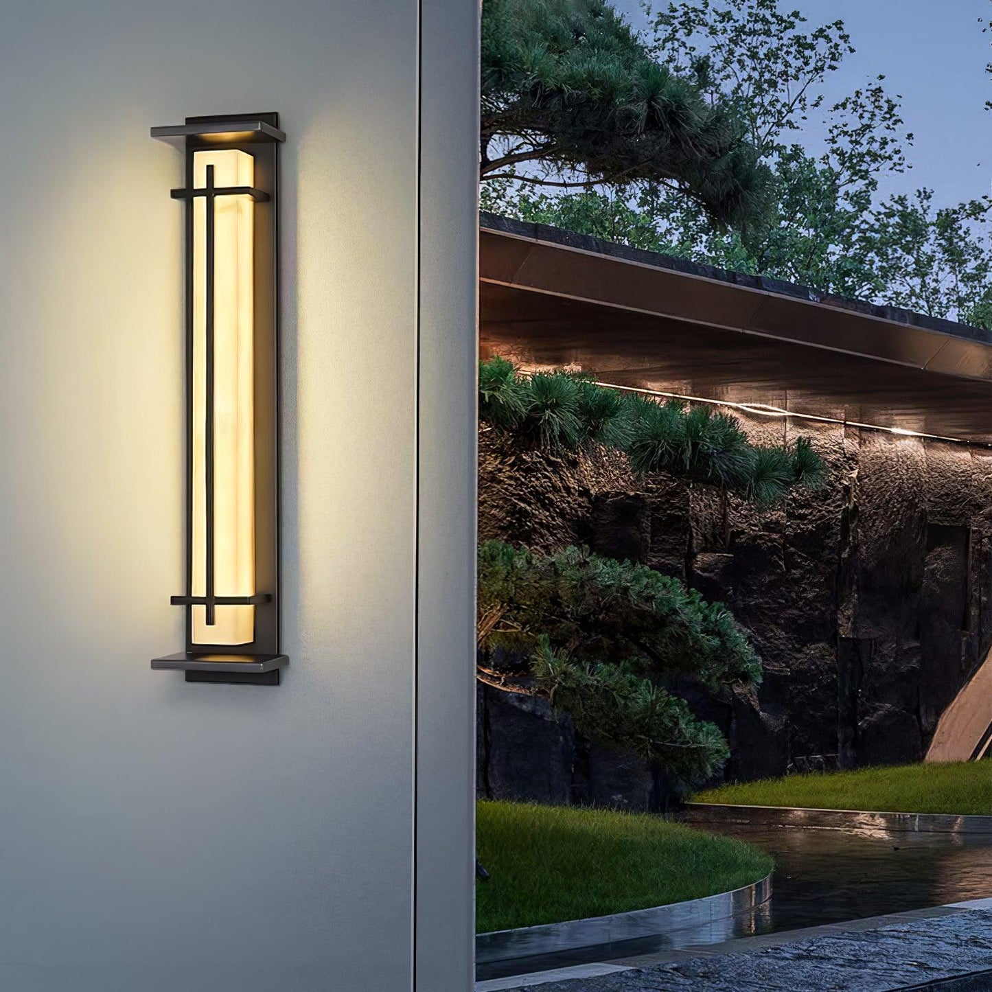 SquareGlow Outdoor – Firkantet Udendørs Væglampe i Moderne Design til Facade og Terrasse