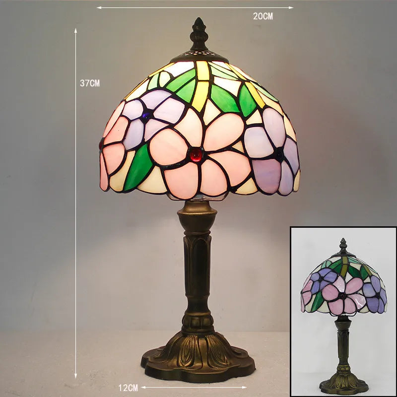 Luminara Éclat – Tiffany Bordlampe i Klassisk Håndlavet Glasdesign til Skrivebord og Stue