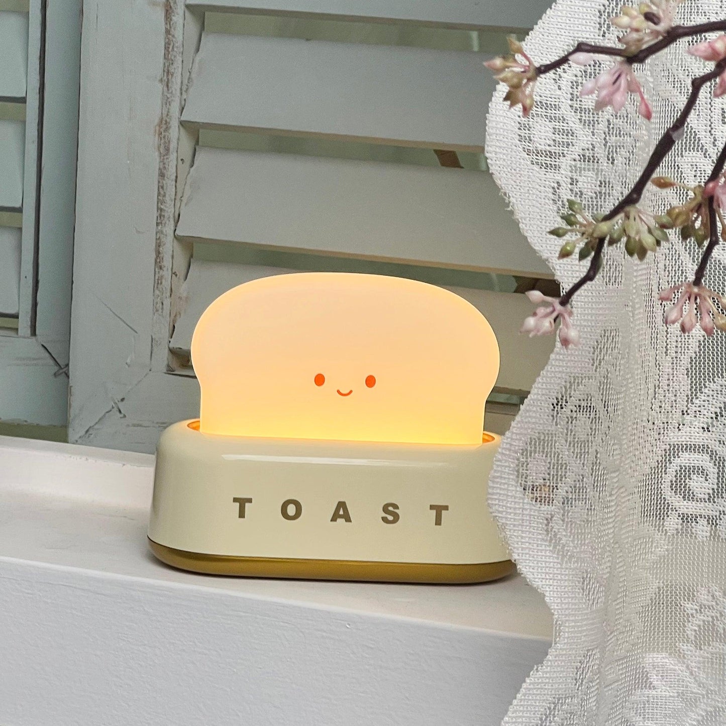 Design af brødrister bordlampe med indbygget batteri – Moderne stilfuld lampe til stue, soveværelse og kontor