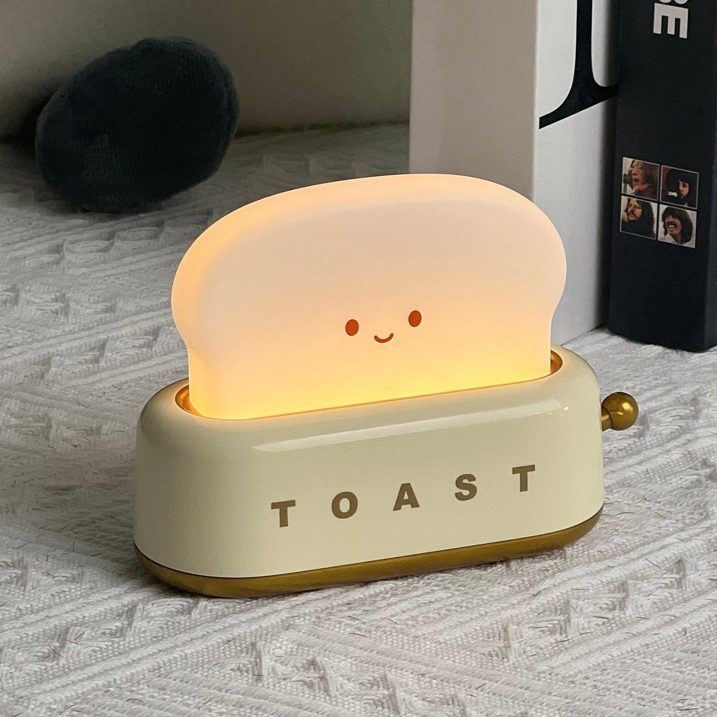 Design af brødrister bordlampe med indbygget batteri – Moderne stilfuld lampe til stue, soveværelse og kontor