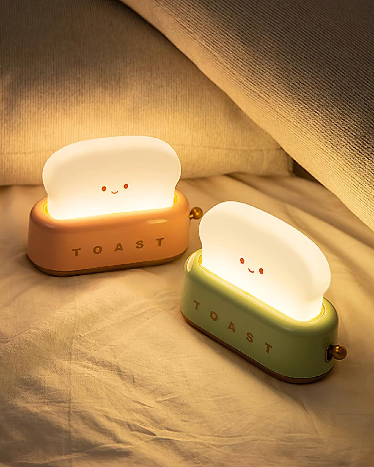 Design af brødrister bordlampe med indbygget batteri – Moderne stilfuld lampe til stue, soveværelse og kontor