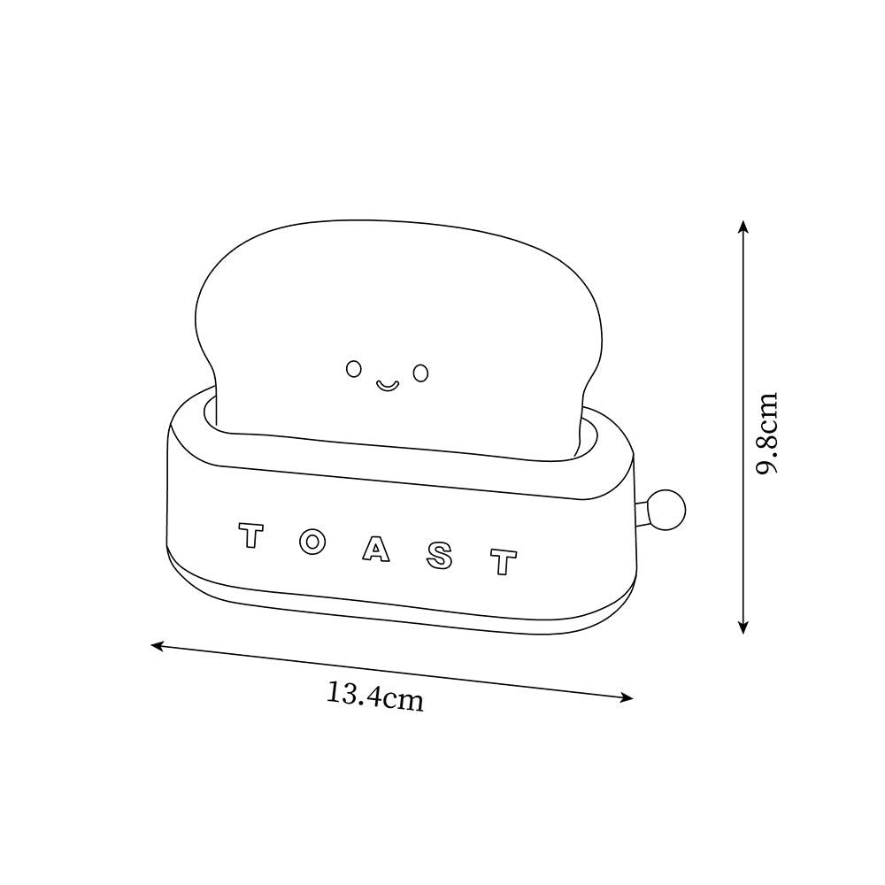 Design af brødrister bordlampe med indbygget batteri – Moderne stilfuld lampe til stue, soveværelse og kontor