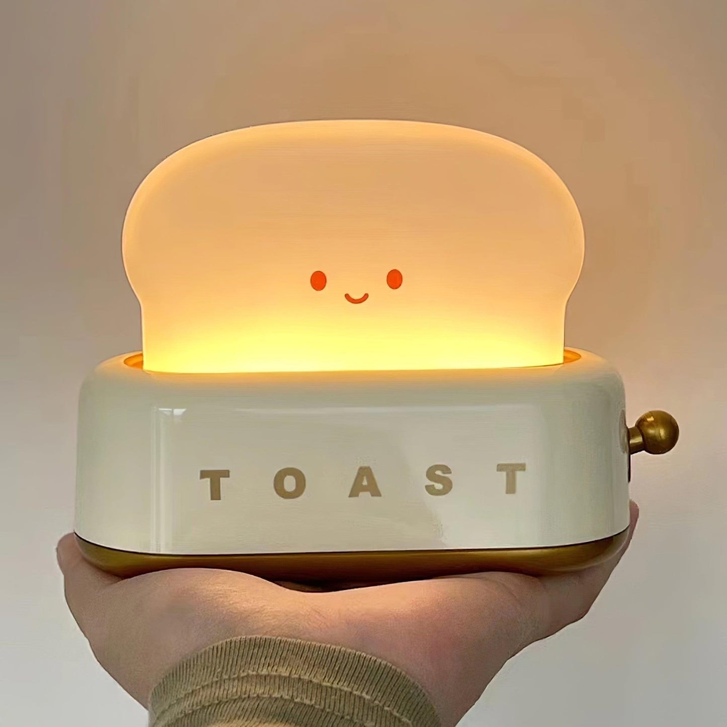 Design af brødrister bordlampe med indbygget batteri – Moderne stilfuld lampe til stue, soveværelse og kontor