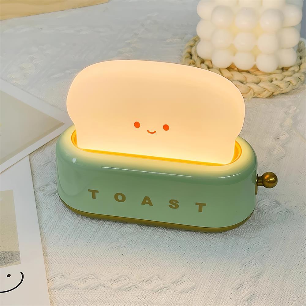 Design af brødrister bordlampe med indbygget batteri – Moderne stilfuld lampe til stue, soveværelse og kontor