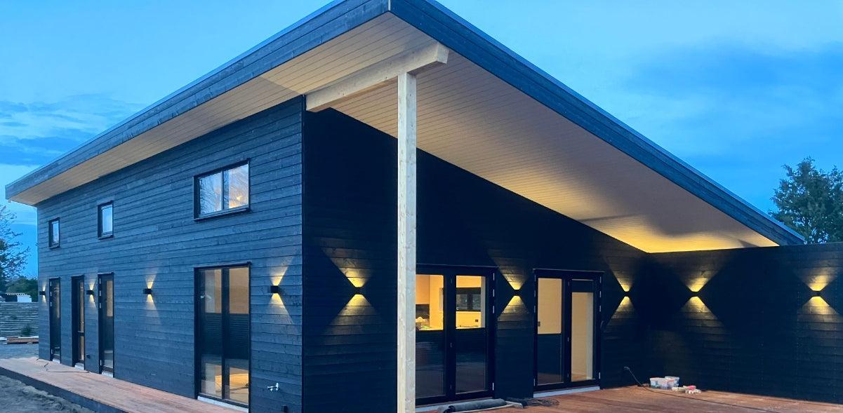 Udendørs LED Væglampe 12W IP65 – Støjsvag og Holdbar i Sort