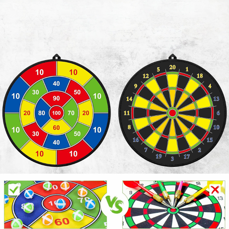 PlayTarget – Stor Børne Dartsæt med Klæbende Darts