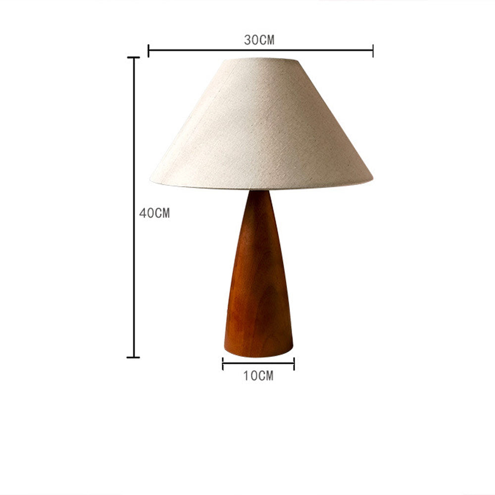 CenturyWood – Eksklusiv Bordlampe i Massivt Træ med Klassisk Århundredestil